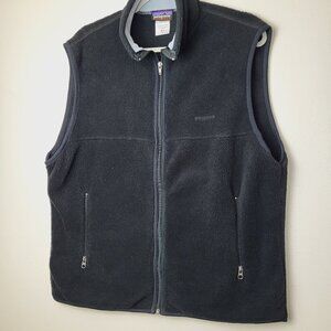 Patagonia Synchilla Fleece Vest Black Full Zip Men's Size‎ Large